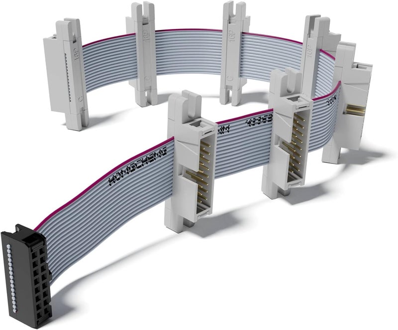 ExcelValley Eurorack Flat Ribbon Flying Bus Cable Modular Synth Synthesizer [30 cm - 11.81"] - Image 1
